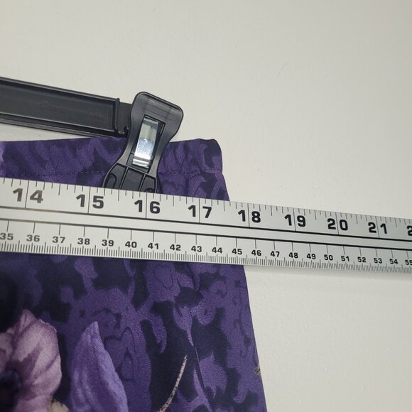 Vintage 90s y2k purple floral pull on maxi grunge whimsy dramatic skirt 18w - Picture 5 of 6